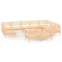 11-piece solid pine wood garden furniture set by vidaXL, Garden sets - Ref: Foro24-3083069, Price: 472,20 €, Discount: %