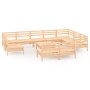 Juego de muebles de jardín 11 piezas madera maciza de pino de vidaXL, Conjuntos de jardín - Ref: Foro24-3083069, Precio: 472,...