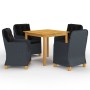 Dunkelgraues 5-teiliges Garten-Essset von vidaXL, Gartensets - Ref: Foro24-3067758, Preis: 664,91 €, Rabatt: %