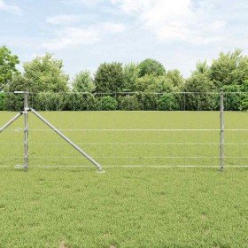 Valla de campo Plateado 50 x 0.8 m Acero galvanizado en Paneles de vallas | Comprar online en Foro24