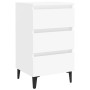 Nachttisch mit weißen Metallbeinen 40x35x69 cm von vidaXL, Nachttische - Ref: Foro24-805905, Preis: 66,20 €, Rabatt: %