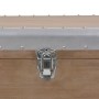 Caja de almacenaje madera maciza abeto marrón 91x52x40 cm
