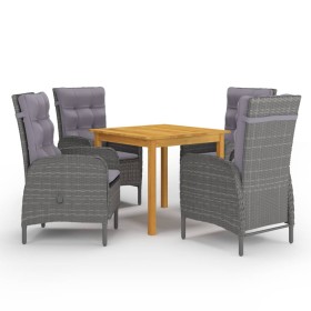 5-piece gray garden dining set by vidaXL, Garden sets - Ref: Foro24-3067681, Price: 598,15 €, Discount: %