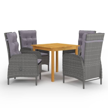 Juego de comedor de jardín de 5 piezas gris de vidaXL, Conjuntos de jardín - Ref: Foro24-3067681, Precio: 597,92 €, Descuento: %