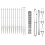 Valla de campo Plateado 50 x 1 m Acero galvanizado