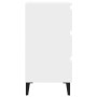 Mesita de noche con patas de metal blanco 40x35x69 cm de vidaXL, Mesitas de noche - Ref: Foro24-805905, Precio: 65,98 €, Desc...