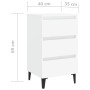 Nachttisch mit weißen Metallbeinen 40x35x69 cm von vidaXL, Nachttische - Ref: Foro24-805905, Preis: 66,20 €, Rabatt: %