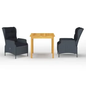 3-piece dark gray garden dining set by vidaXL, Garden sets - Ref: Foro24-3067744, Price: 601,02 €, Discount: %