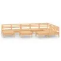 10-teiliges Gartenmöbel-Set aus massivem Kiefernholz von vidaXL, Gartensets - Ref: Foro24-3083029, Preis: 438,18 €, Rabatt: %