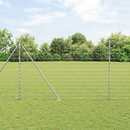 Valla de campo Plateado 50 x 1.6 m Acero galvanizado