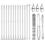 Valla de campo Plateado 25 x 1.2 m Acero galvanizado