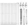 Valla de campo Plateado 25 x 1.2 m Acero galvanizado