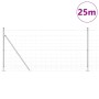 Valla de campo Plateado 25 x 1.2 m Acero galvanizado