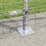 Valla de campo Plateado 25 x 1.2 m Acero galvanizado