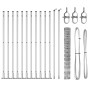 Valla de campo Plateado 25 x 1.2 m Acero galvanizado