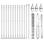 Valla de campo Plateado 25 x 1.4 m Acero galvanizado