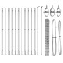 Valla de campo Plateado 25 x 1.4 m Acero galvanizado