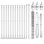 Valla de campo Plateado 25 x 1.5 m Acero galvanizado