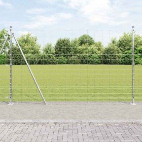 Valla de campo Plateado 25 x 1.5 m Acero galvanizado