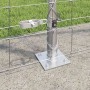 Valla de campo Plateado 25 x 1.6 m Acero galvanizado