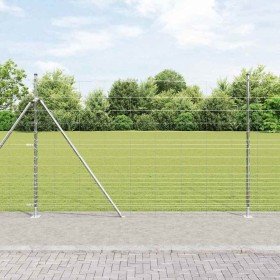 Valla de campo Plateado 25 x 1.6 m Acero galvanizado