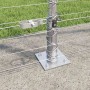 Valla de campo Plateado 25 x 1.6 m Acero galvanizado
