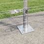 Valla de campo Plateado 25 x 1.6 m Acero galvanizado