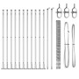 Valla de campo Plateado 25 x 1.6 m Acero galvanizado