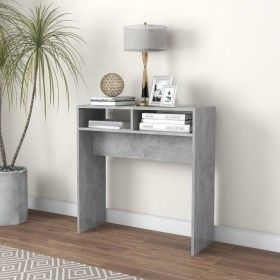 Engineered wood console table in gray concrete, 78x30x80 cm by vidaXL, Side tables - Ref: Foro24-808300, Price: 36,59 €, Disc...