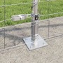 Valla de campo Plateado 50 x 1.2 m Acero galvanizado