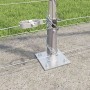 Valla de campo Plateado 50 x 1.4 m Acero galvanizado