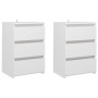 Nachttische, 2 Stück, weißes Sperrholz, 40 x 35 x 62,5 cm von vidaXL, Nachttische - Ref: Foro24-806212, Preis: 105,61 €, Raba...