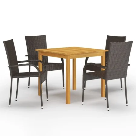Braunes 5-teiliges Garten-Essset von vidaXL, Gartensets - Ref: Foro24-3067692, Preis: 334,73 €, Rabatt: %