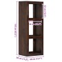 Armario consola de madera maciza de acacia 40x30x110 cm