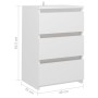 Nachttische, 2 Stück, weißes Sperrholz, 40 x 35 x 62,5 cm von vidaXL, Nachttische - Ref: Foro24-806212, Preis: 105,61 €, Raba...