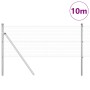 Reja con postes Plateado 0.4 x 10 m Acero