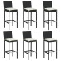 7-piece garden bar set with black cushions by vidaXL, Garden sets - Ref: Foro24-3068006, Price: 601,48 €, Discount: %