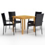 5-teiliges schwarzes Garten-Essset von vidaXL, Gartensets - Ref: Foro24-3067693, Preis: 310,05 €, Rabatt: %