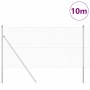 Reja con postes Plateado 1.4 x 10 m Acero