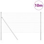 Reja con postes Plateado 1.4 x 10 m Acero