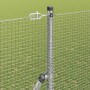 Reja con postes Plateado 1.5 x 10 m Acero