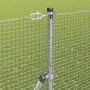 Reja con postes Plateado 1.5 x 10 m Acero