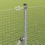 Reja con postes Plateado 1.5 x 10 m Acero