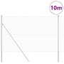 Reja con postes Plateado 1.6 x 10 m Acero