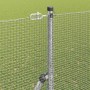 Reja con postes Plateado 1.6 x 10 m Acero