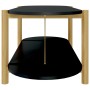 Black plywood coffee table 110x48x40 cm by vidaXL, Coffee table - Ref: Foro24-345688, Price: 50,67 €, Discount: %