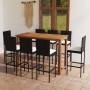 9-piece garden bar set with black cushions by vidaXL, Garden sets - Ref: Foro24-3068008, Price: 778,84 €, Discount: %