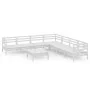 Gartenmöbel-Set 8-teilig aus massivem weißem Kiefernholz von vidaXL, Gartensets - Ref: Foro24-3083100, Preis: 439,63 €, Rabat...