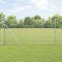 Reja con postes Plateado 1 x 25 m Acero