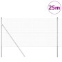 Reja con postes Plateado 1.2 x 25 m Acero